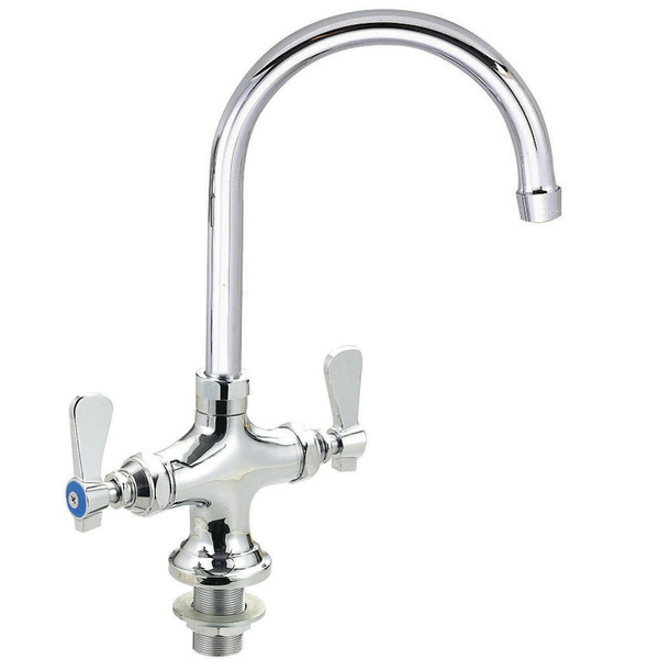 Bk Resources Optiflow Faucet, Interchangeable 5" Gooseneck Spout BKF-DPF-5G-G